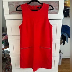 Madewell Red Shift Dress